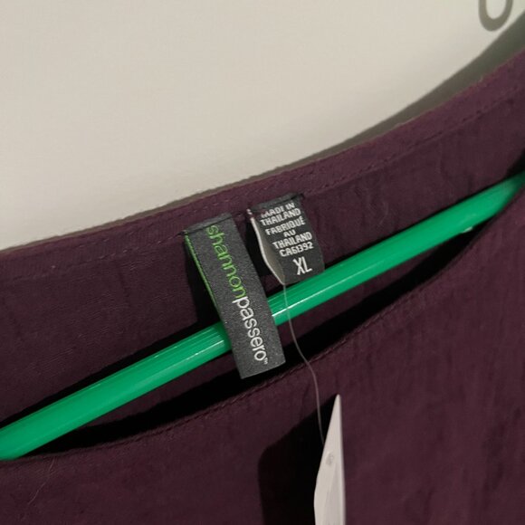 NWT Shannon Passero eggplant blouse xl - Picture 6 of 7